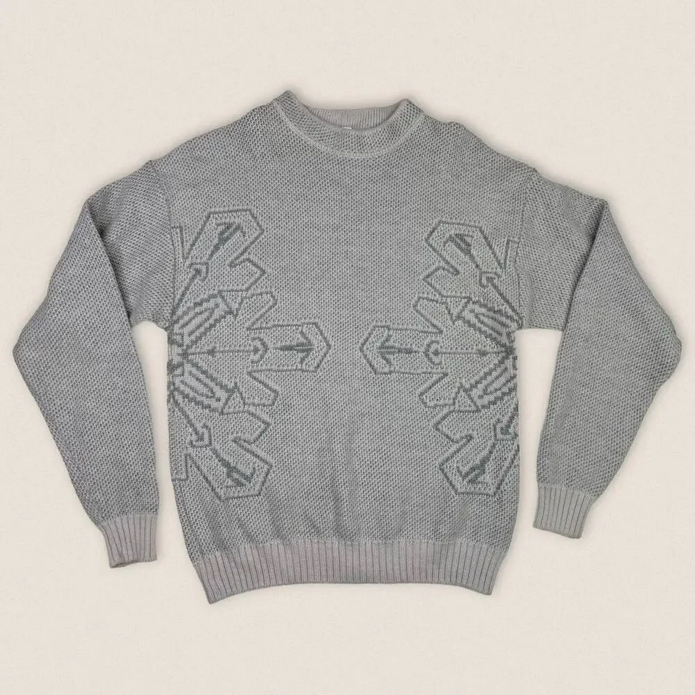 Vintage 90s Sweater Crew Neck‎ Reunion Gray Size Large